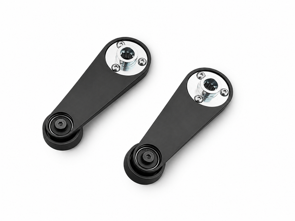 Land Rover Defender Window Crank Handles - Late Style - Black - Blackbridge Motors