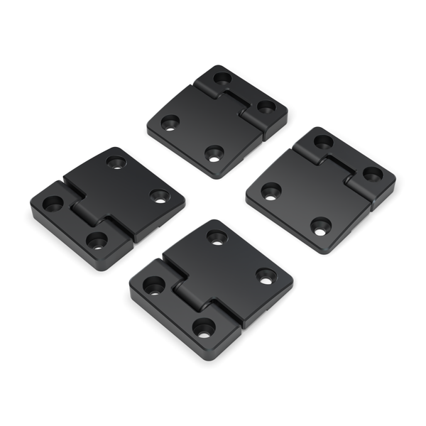 Land Rover Defender door hinges, mid door kit, the four hinges (rendering)