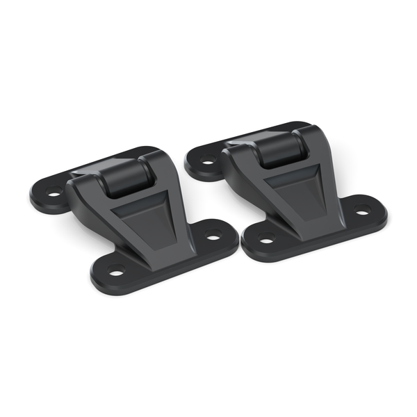 Land Rover Defender door hinges, rear door half door kit, the two lower hinges (rendering)