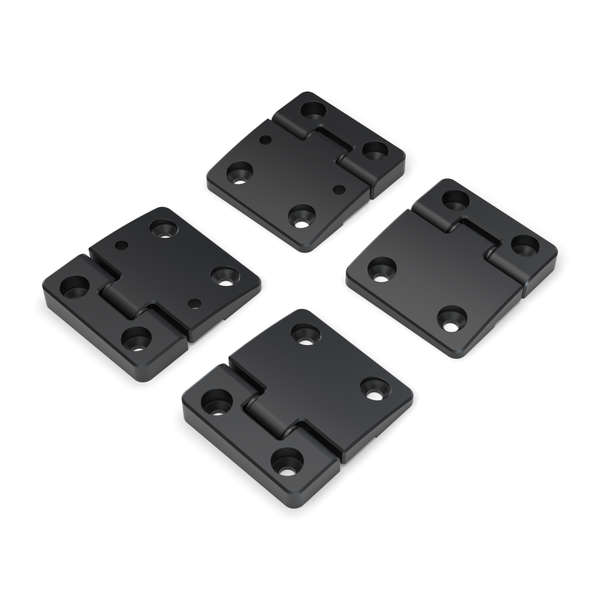 Land Rover Defender door hinges, front door kit, the four hinges (rendering)