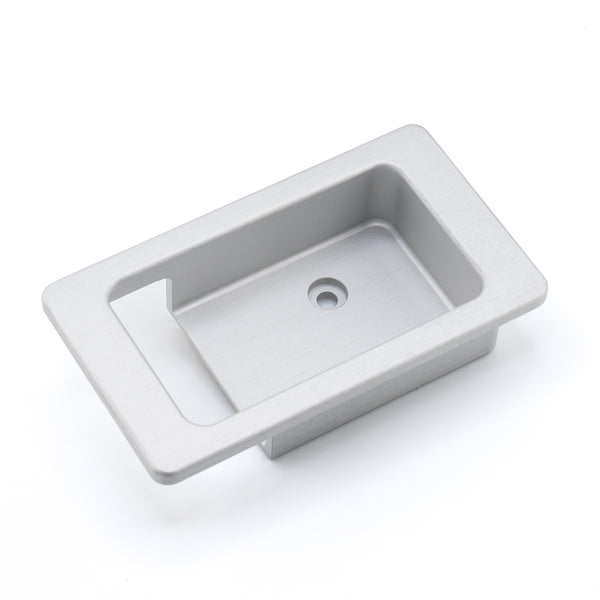 Interior Door Latch Escutcheon - LH - Satin Silver - Blackbridge Motors