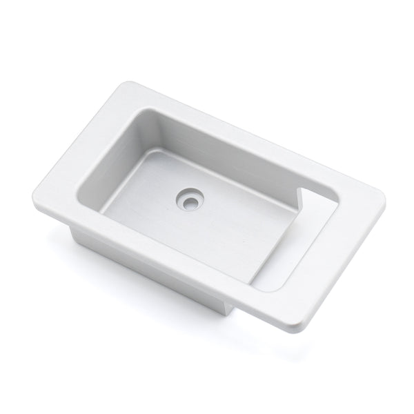 Interior Door Latch Escutcheon - RH - Satin Silver - Blackbridge Motors