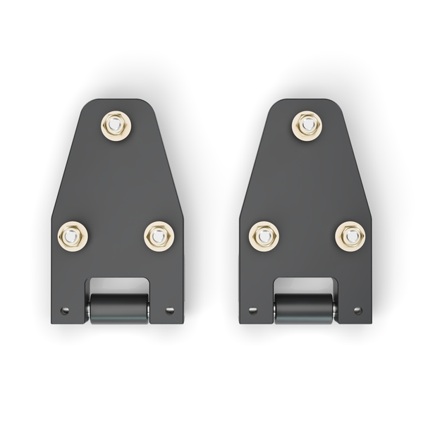 Land Rover Defender bonnet hinge kit, the mounting faces from above (rendering)