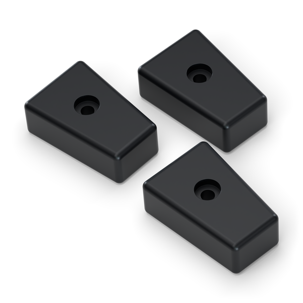 Land Rover Defender Heater Control Knobs - Set of 3 - Black (rendering)