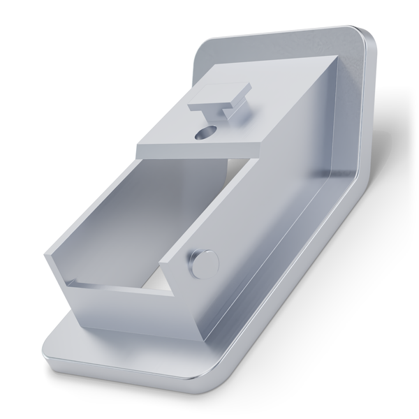 Land Rover Defender Door Lock Escutcheon - Bright Silver, detail (rendering)