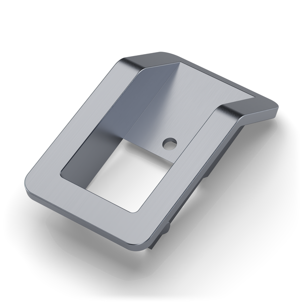 Land Rover Defender Door Lock Escutcheon - Bright Silver (rendering)