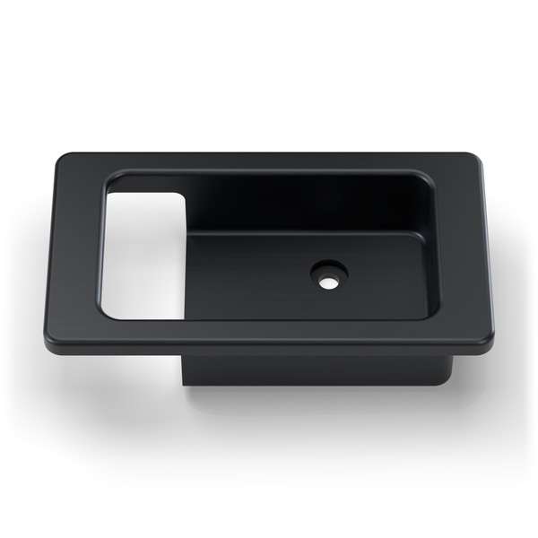 Land Rover Defender Interior Door Latch Escutcheon - LH - Black (rendering)