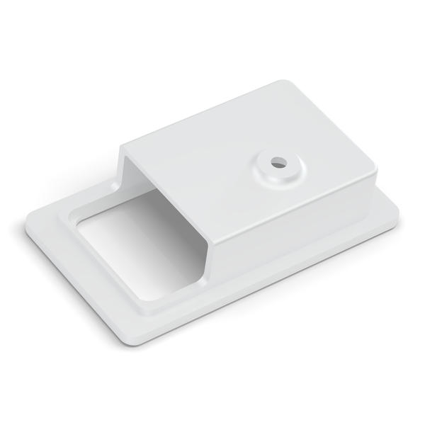 Land Rover Defender Interior Door Latch Escutcheon - LH - Satin Silver, detail (rendering)