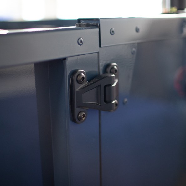 Land Rover Defender Door Hinges - Rear Door Full Door Kit, fitted on a Land Rover Defender