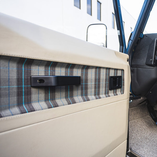 Land Rover Defender Interior Jewelry Kit - D110 - Black, fitted on a Land Rover Defender 110