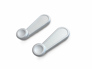 Land Rover Defender Window Crank Handles - Late Style - Satin Silver - Blackbridge Motors