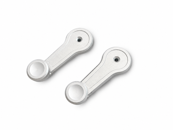 Land Rover Defender Window Crank Handles - Early Style - Satin Silver