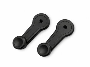 Land Rover Defender Window Crank Handles - Early Style - Black - Blackbridge Motors