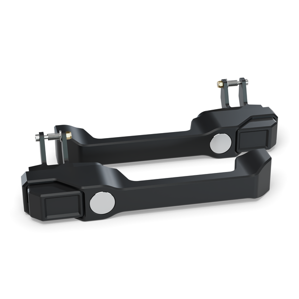 Land Rover Defender exterior door handles, middle row doors, satin silver blanking plugs (rendering)