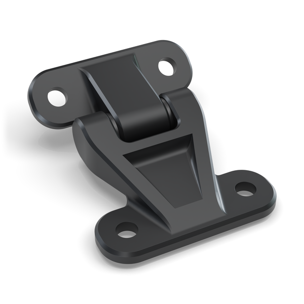 Land Rover Defender door hinges, rear door half door kit, a lower hinge opened (rendering)