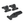 Land Rover Defender door hinges, rear door full door kit, the two lower hinges and the upper hinge (rendering)