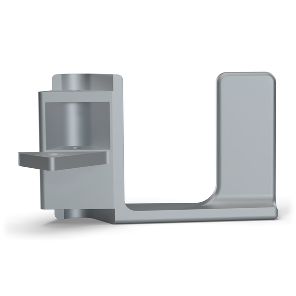Land Rover Defender Door Latch Handle - RH - Satin Silver, detail (rendering)