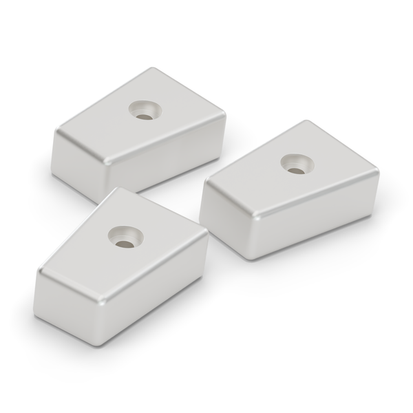Land Rover Defender Heater Control Knobs - Set of 3 - Satin Silver (rendering)
