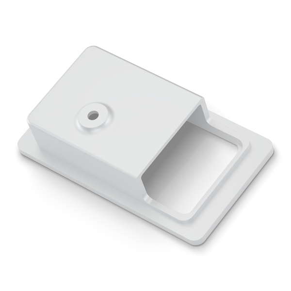 Land Rover Defender Interior Door Latch Escutcheon - RH - Satin Silver, detail (rendering)