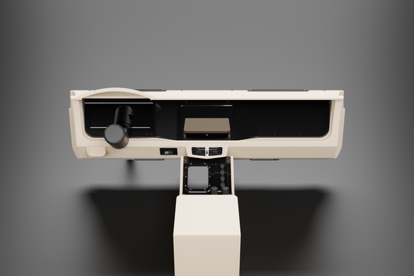 Rendering of the Dash Conversion Kit dash face, straight on