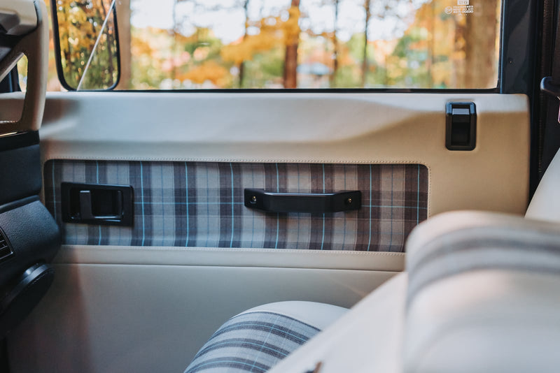 Land Rover Defender Interior Jewelry Kit - D110 - Black, fitted on a Land Rover Defender 110