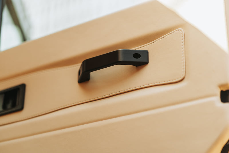 Land Rover Defender Door Pull Handles - Set of 4 - Black, fitted on a Land Rover Defender