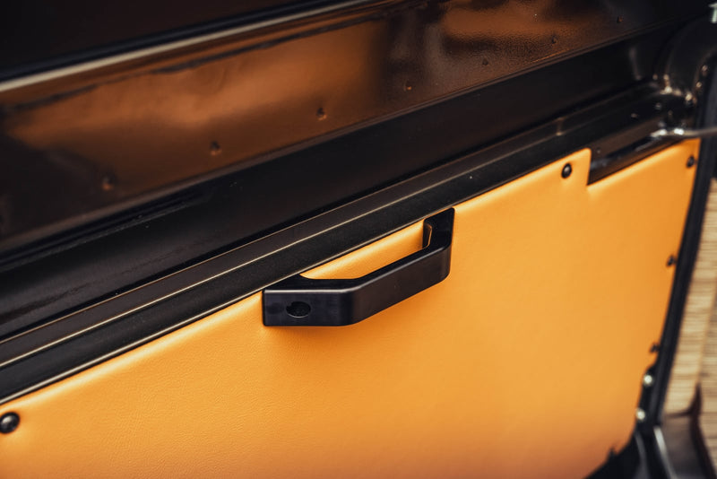 Land Rover Defender Door Pull Handles - Set of 4 - Black, fitted on a Land Rover Defender