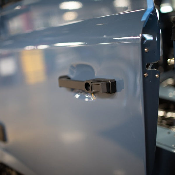 Land Rover Defender Exterior Door Handles Kit - Front Doors, fitted on a Land Rover Defender
