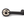 Ford Mustang 1965-67 Window Crank Handles - Black spline adapter rear view