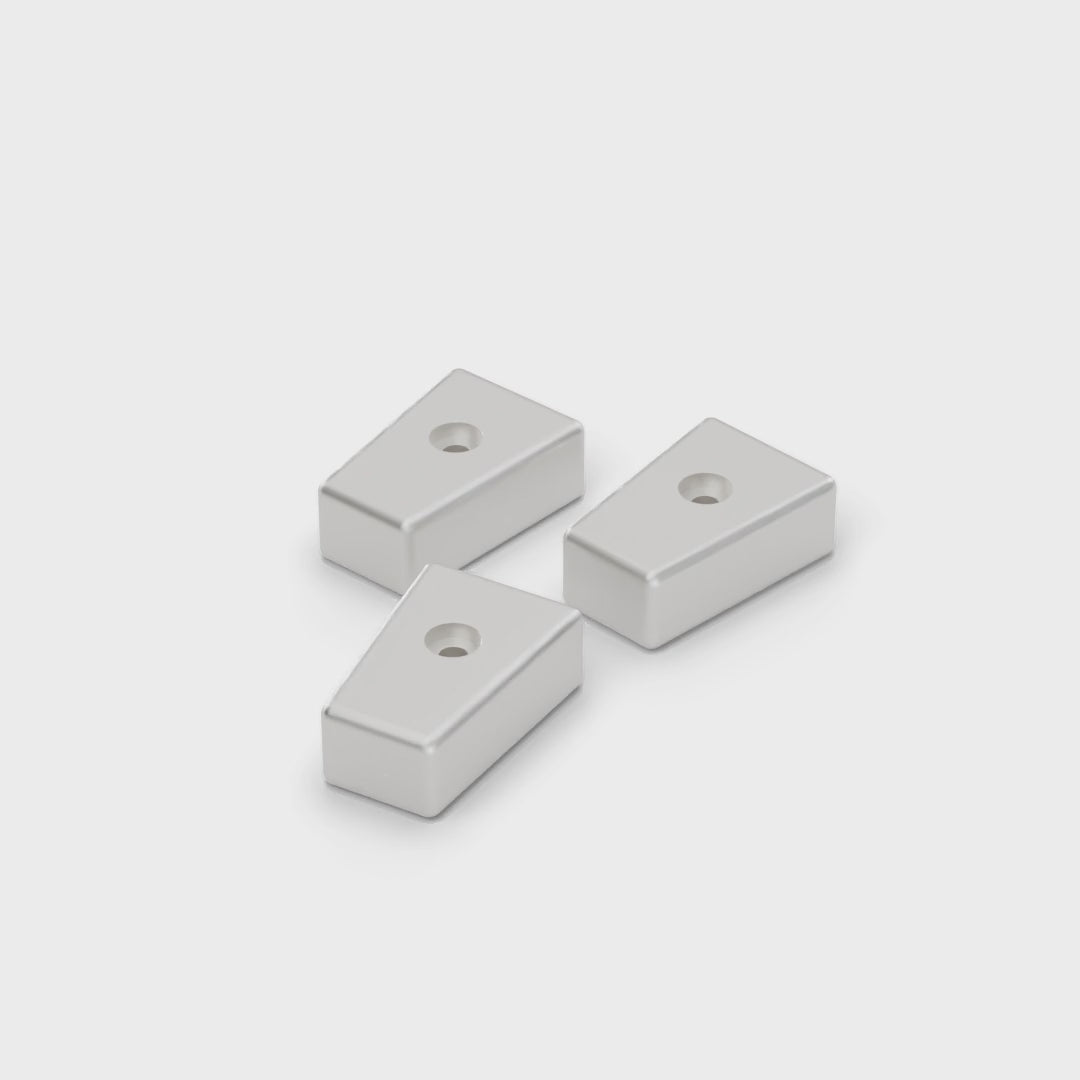 Land Rover Defender Heater Control Knobs - Set of 3 - Satin Silver, turning (rendering)
