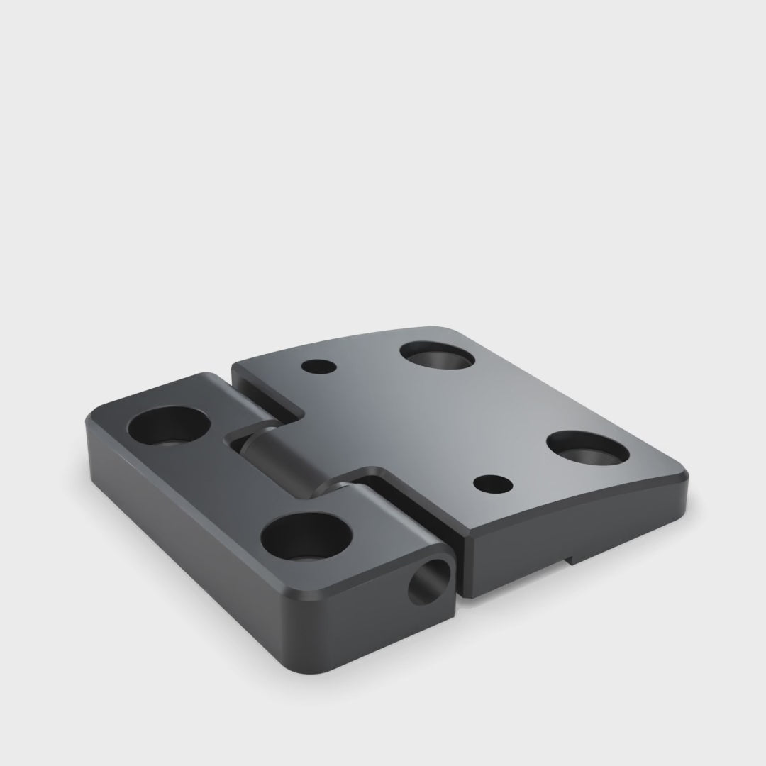 Land Rover Defender door hinges, front door kit, a hinge opening and closing (rendering)