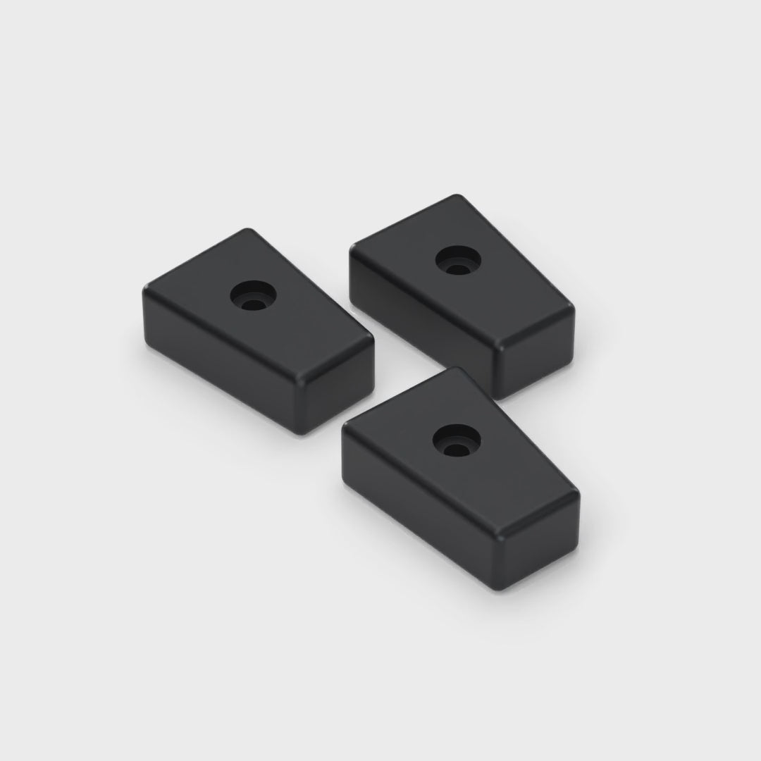 Land Rover Defender Heater Control Knobs - Set of 3 - Black, turning (rendering)