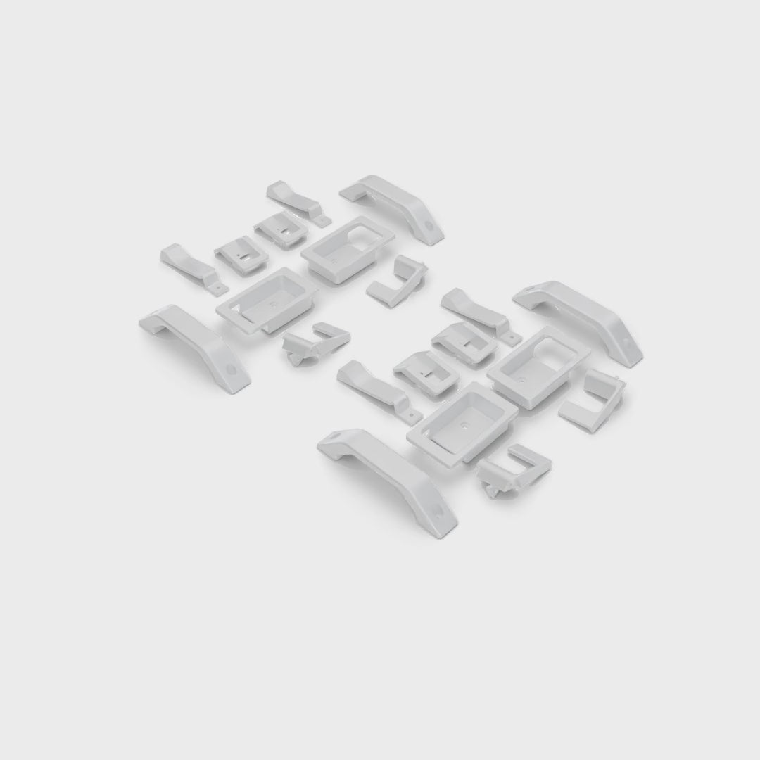 Land Rover Defender Interior Jewelry Kit - D110 - Silver, turning (rendering)