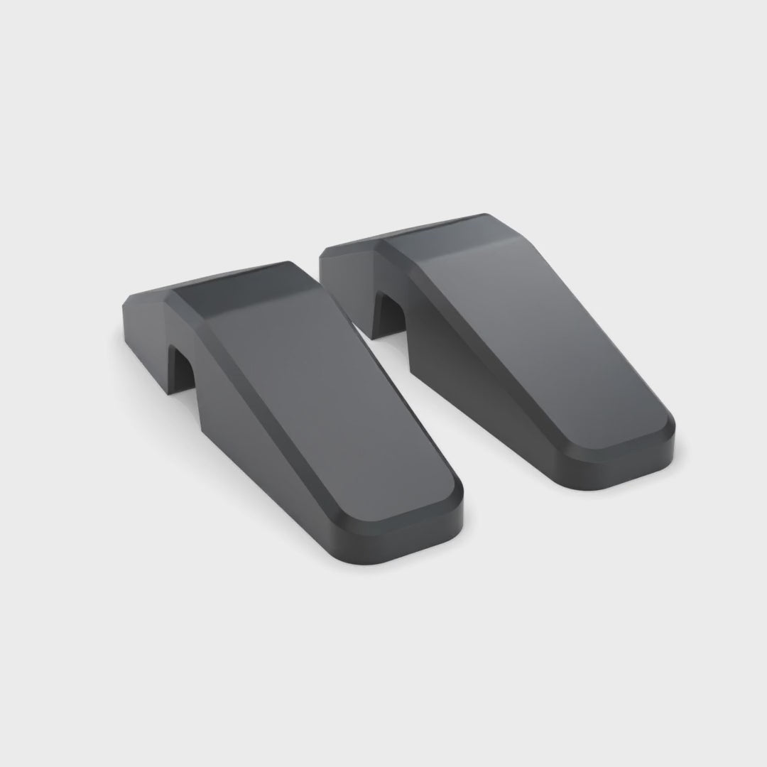 Land Rover Defender bulkhead windscreen hinge kit, the pair turning (rendering)