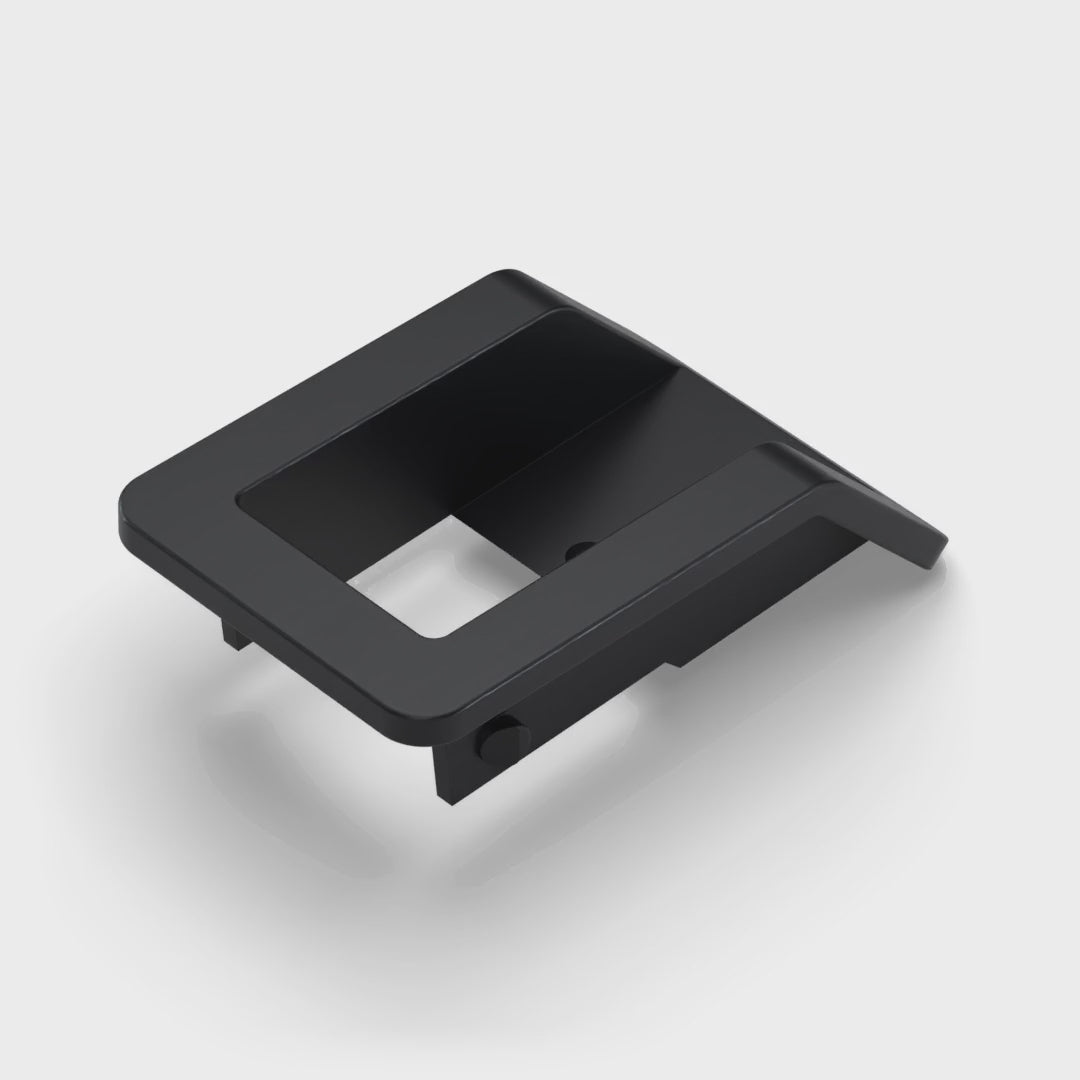 Land Rover Defender Door Lock Escutcheon - Black, turning (rendering)
