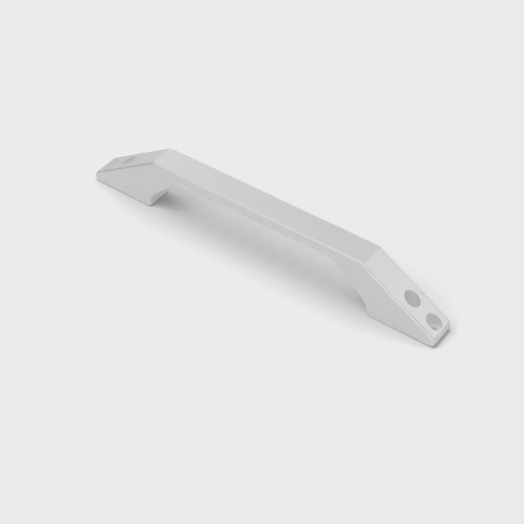 Land Rover Defender Grab Handle - Headliner - Satin Silver, turning (rendering)