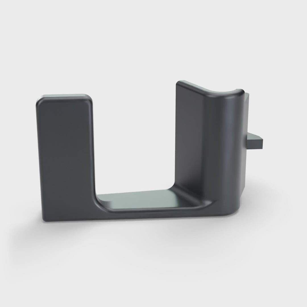 Land Rover Defender Door Latch Handle - RH - Black, turning (rendering)