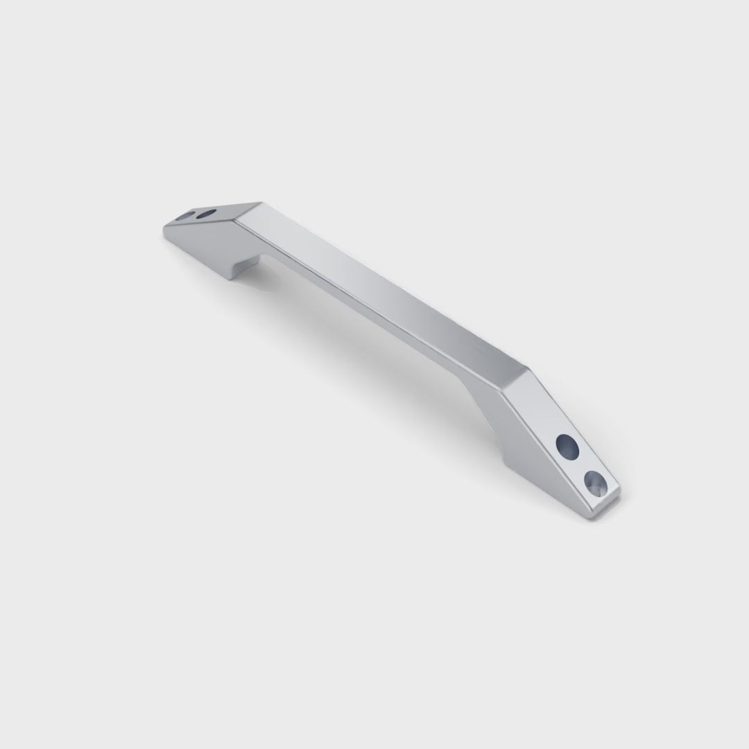 Land Rover Defender Grab Handle - Headliner - Bright Silver, turning (rendering)