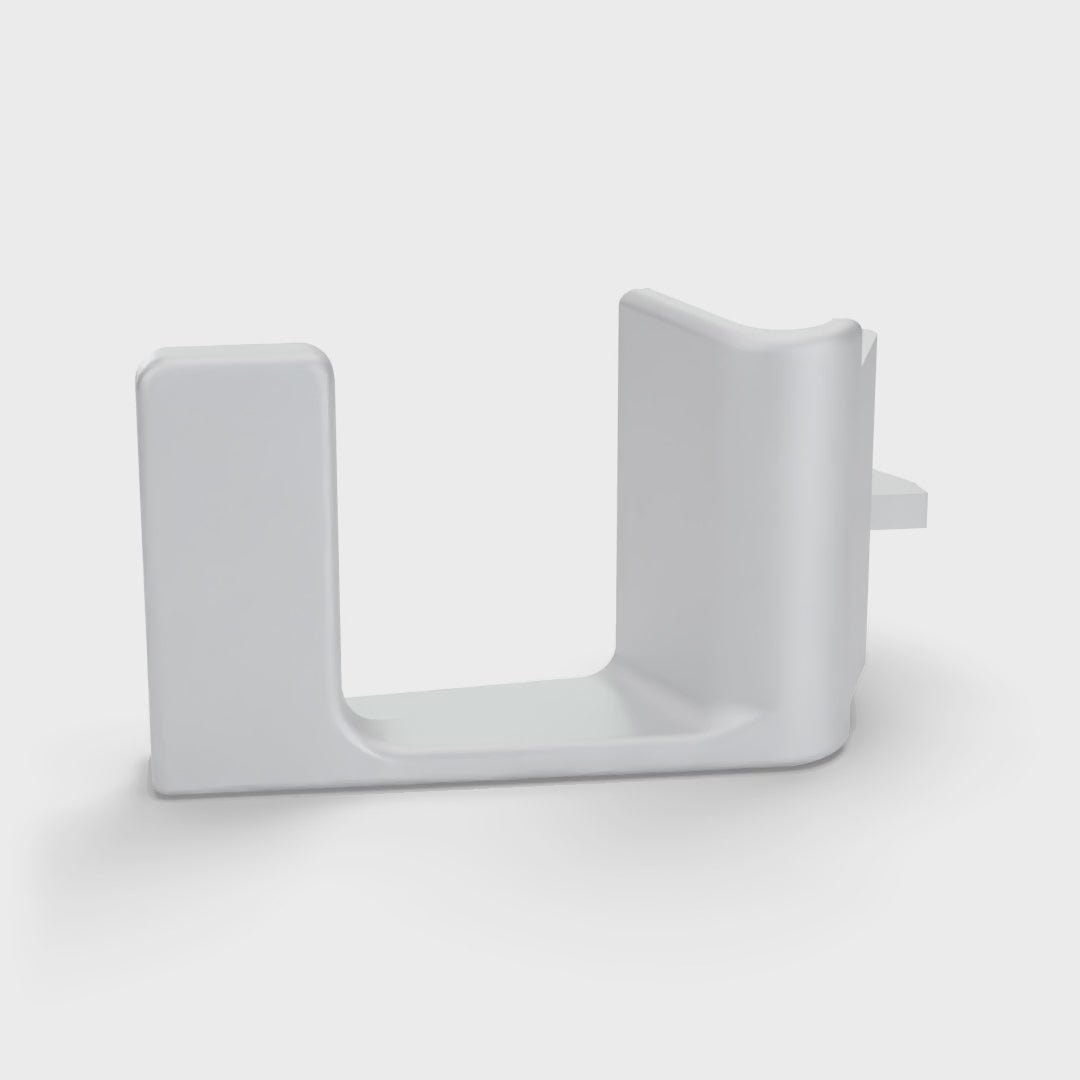 Land Rover Defender Door Latch Handle - RH - Satin Silver, turning (rendering)