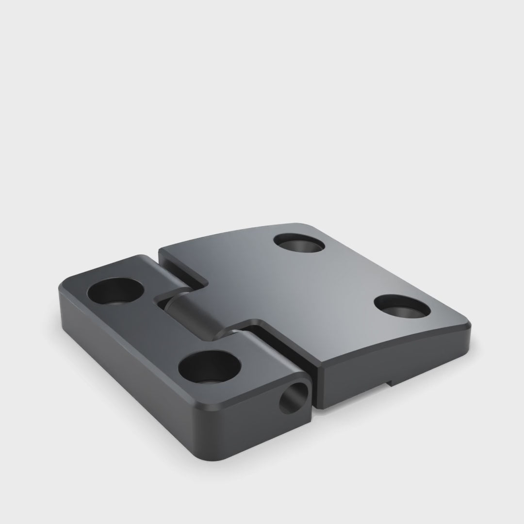 Land Rover Defender door hinges, mid door kit, a hinge opening and closing (rendering)