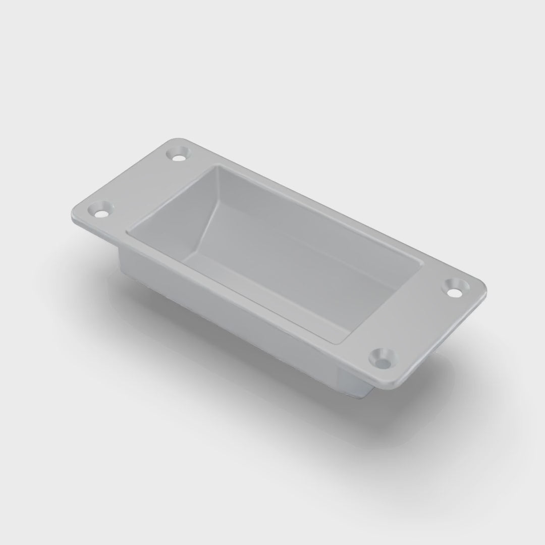 Land Rover Defender Coin Tray - Satin Silver, turning (rendering)