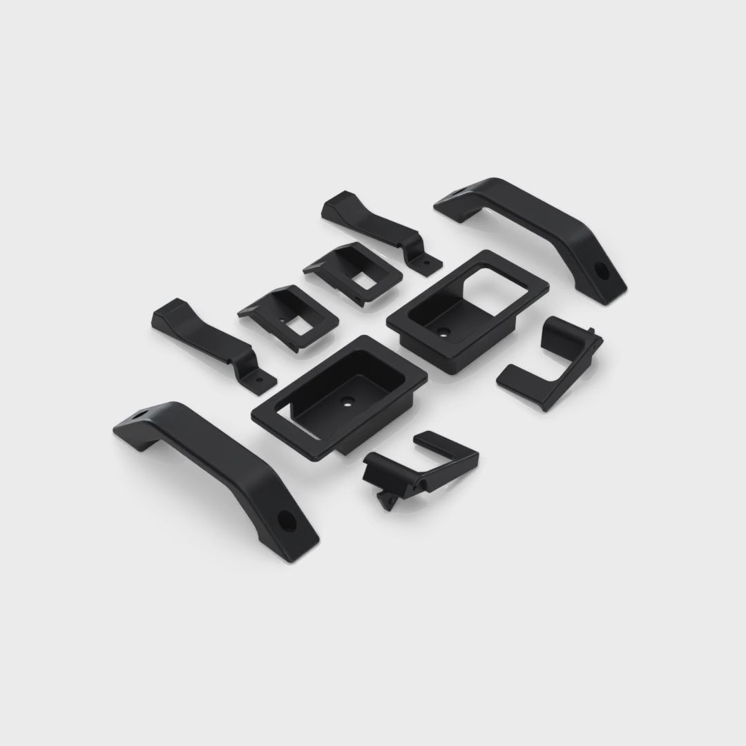 Land Rover Defender Interior Jewelry Kit - D90 - Black, turning (rendering)