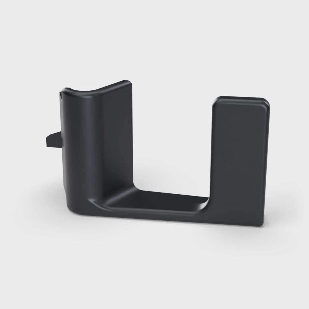 Land Rover Defender Door Latch Handle - LH - Black, turning (rendering)