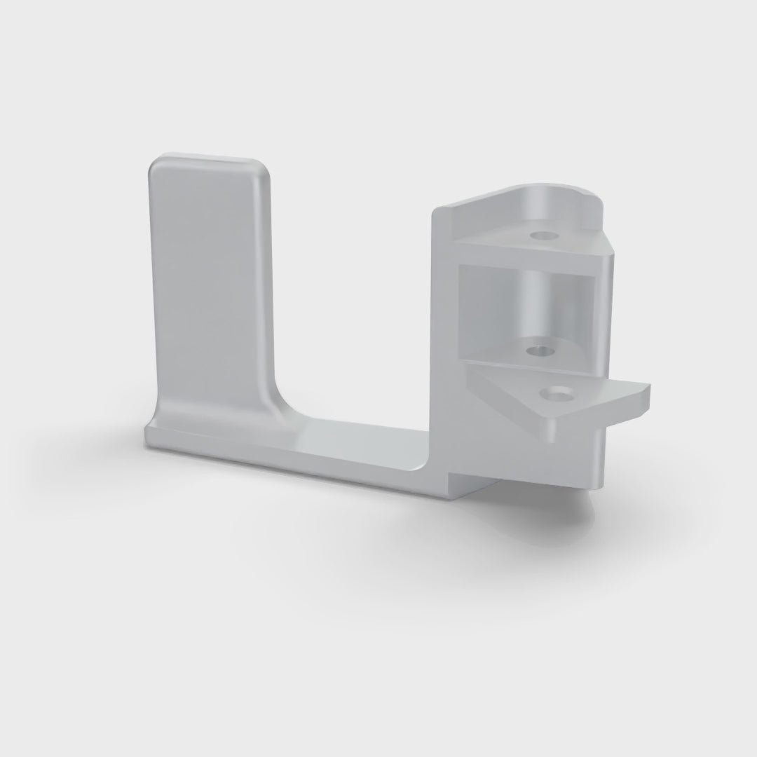 Land Rover Defender Door Latch Handle - LH - Satin Silver, turning (rendering)